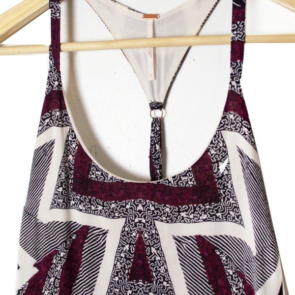 Free People Serves You Right Print Maxi Dress Black Combo NWOT - Picture 5 of 13